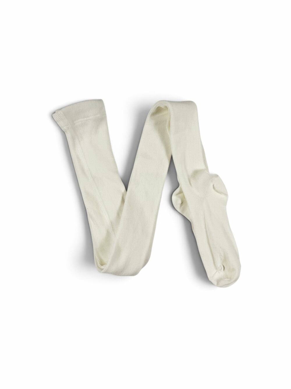Hanna Andersson Girls Footed Cotton Tights Ivory White Size 8 Fits like size 14